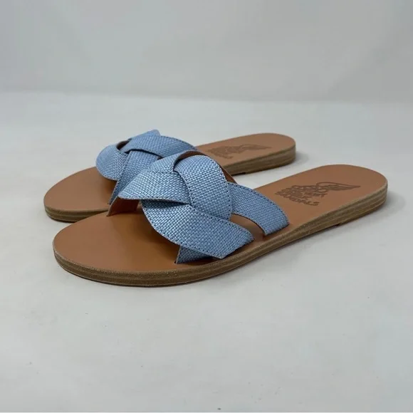 Ancient Greek Sandals Arachne Braided Raffia Slide Sandals NWT - Picture 10 of 12